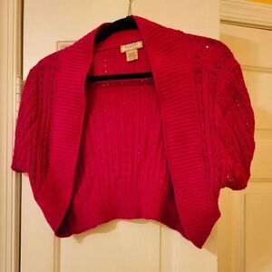 Womens fucshia pink Cropped Sweater